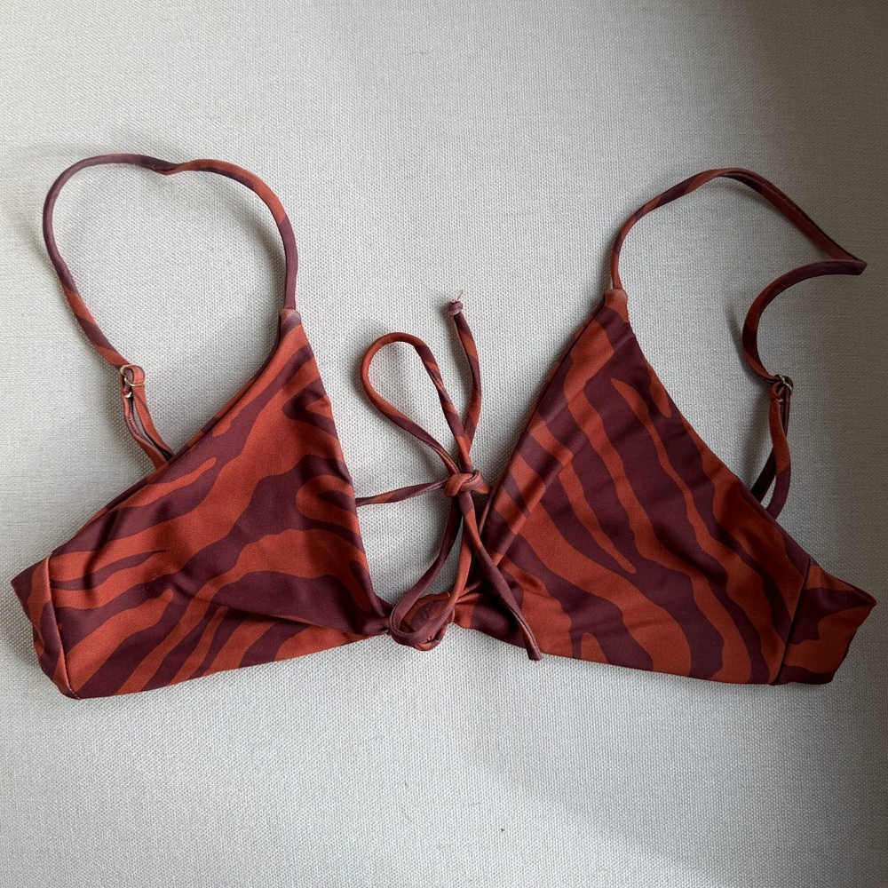 Skatie Sarah bikini top and Suzanne bikini bottom in Beachwood print